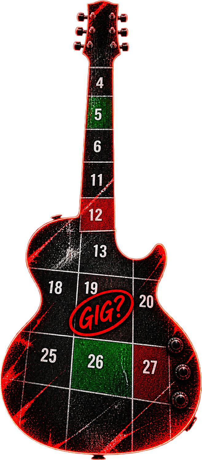 Electric guitar calendar artwork